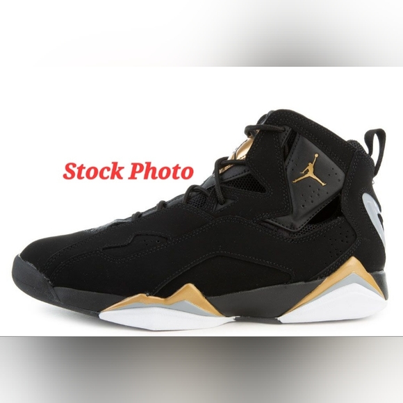 Clearance Pre-owned Jordan True Flight Black Metallic Gold Men's Shoe Sale, Sz 9 - Picture 2 of 7